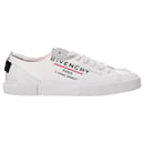 Givenchy Tennis Light Sneakers in White Coated Canvas