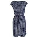 Prada Polka Dot Dress in Blue Viscose