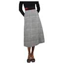 Grey Glenn checkered maxi skirt - size UK 4 - Fendi