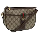 GUCCI GG canvas Web Sherry Line Shoulder Bag PVC Leather Beige Auth 83475 - Gucci