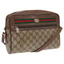 GUCCI GG Supreme Web Sherry Line Sac à bandoulière PVC Beige Rouge 56 02 088 Auth 84753 - Gucci