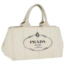 PRADA Canapa MM Handtasche aus Canvas Beige Auth 80208 - Prada