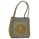 CHANEL Camelia Tote Bag Suede Yellow CC Auth bs16253 - Chanel