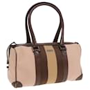 GUCCI Hand Bag Canvas Pink Brown 000 0851 001553 Auth 83923 - Gucci