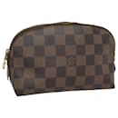 LOUIS VUITTON Pochette Cosmétique PM Damier Ebene N47516 Auth LV 78596 - Louis Vuitton