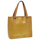 LOUIS VUITTON Monogram Vernis Houston Hand Bag Beige M91004 LV Auth 84733 - Louis Vuitton