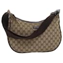 GUCCI GG Canvas Shoulder Bag Beige 122790 Auth 84458 - Gucci