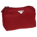 PRADA Pouch Nylon Red Auth ti1879 - Prada