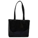 CHANEL Tote Bag Enamel Black CC Auth bs16258 - Chanel