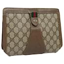 GUCCI GG Supreme Clutch Bag PVC Leather Beige 97 01 037 Auth 80682 - Gucci