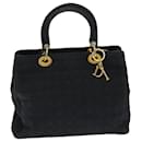 Borsa Lady Dior Canage in nylon nero Auth bs16352 - Christian Dior