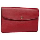 LOUIS VUITTON Epi Montaigne 27 Clutch Vermelho M52657 LV Auth 82749 - Louis Vuitton