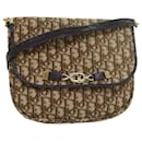 Bolsa de ombro em lona Trotter Christian Dior marrom Auth yk13984