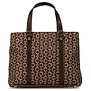 Brown Celine C Carriage Canvas Handbag - Céline