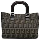 Brown Fendi Small Zucca Canvas Twins Tote