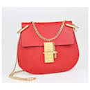 Chloe Red Small Drew Chain Crossbody Bag - Chloé