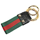 Green Gucci Bamboo Web Key Ring