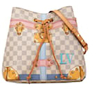 White Louis Vuitton Damier Azur Summer Trunks Neonoe Bucket Bag