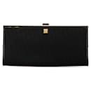 Clutch de lona oblicua negra de Dior