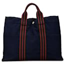 Blue Hermès Fourre Tout MM Tote Bag