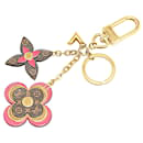 Gold Louis Vuitton Blooming Flowers Bag Charm and Key Holder