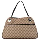 Brown Gucci GG Canvas Eclipse Shoulder Bag