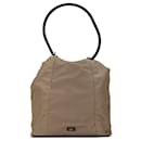 Taupe Gucci Hoop Canvas Handbag