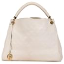 White Louis Vuitton Monogram Empreinte Artsy MM Hobo Bag