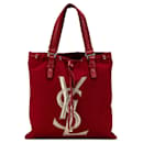 Red Yves Saint Laurent Canvas Kahala Tote