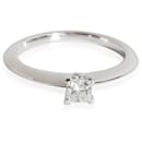 Bague de fiançailles en diamant princesse Tiffany & Co. en platine I VS1 0,21 CTW