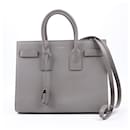 Sac de Jour en cuir Saint Laurent Paris petit modèle 2 en 1 en gris 355153