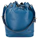 Bolso Noe Grande de cuero Epi azul Louis Vuitton