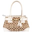 Coach Canvas Monogram Carryall Shoulder Bag