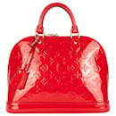 Borsa Alma PM in vernice rossa Monogram Louis Vuitton