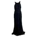 Evening gown with trail from black lace - Vera Wang