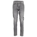 Tom Ford Washed Straight-Leg Jeans in Grey Cotton