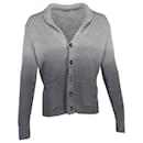 Tom Ford Gradient Schalkragen-Cardigan aus grauer Kaschmirwolle