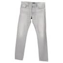 Tom Ford Washed Straight-Leg Jeans in Grey Cotton