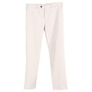 Brunello Cucinelli Straight-Leg Trousers in Cream Cotton