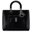 Dior Black Large Calfskin Lady Dior Pocket Tote