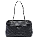 Chanel Black Calfskin Stitch It Tote