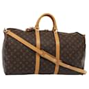 LOUIS VUITTON Monogram Keepall Bandouliere 55 Bolsa Boston M41414 LV Auth fm3623 - Louis Vuitton