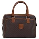 CELINE Macadam Canvas Hand Bag PVC Leather Brown Auth bs16337 - Céline