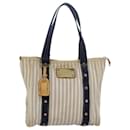 LOUIS VUITTON Antigua Cabas MM Borsa Tote Beige Navy M40312 LV Auth bs16226 - Louis Vuitton