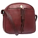 CARTIER Sac à épaule Must Line Cuir Bordeaux Auth ki4680 - Cartier