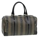 Borsa Boston in tela Pecan FENDI marrone nero Auth bs16368 - Fendi