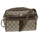 GUCCI GG Supreme Web Sherry Line Bolsa de Hombro PVC Beige 63 02 004 Auth 83661 - Gucci