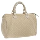 LOUIS VUITTON Monogram Mini Lin Speedy 30 Sac à main Blanc Dunne M95319 Auth 84780 - Louis Vuitton