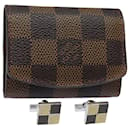 LOUIS VUITTON Bouton Du Manchette Damier Ebene 4 Cuffs M64675 Auth 81996 - Louis Vuitton