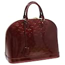 LOUIS VUITTON Monogram Vernis Alma MM Borsa a Mano Rossa Favist M91687 LV Auth 82016 - Louis Vuitton